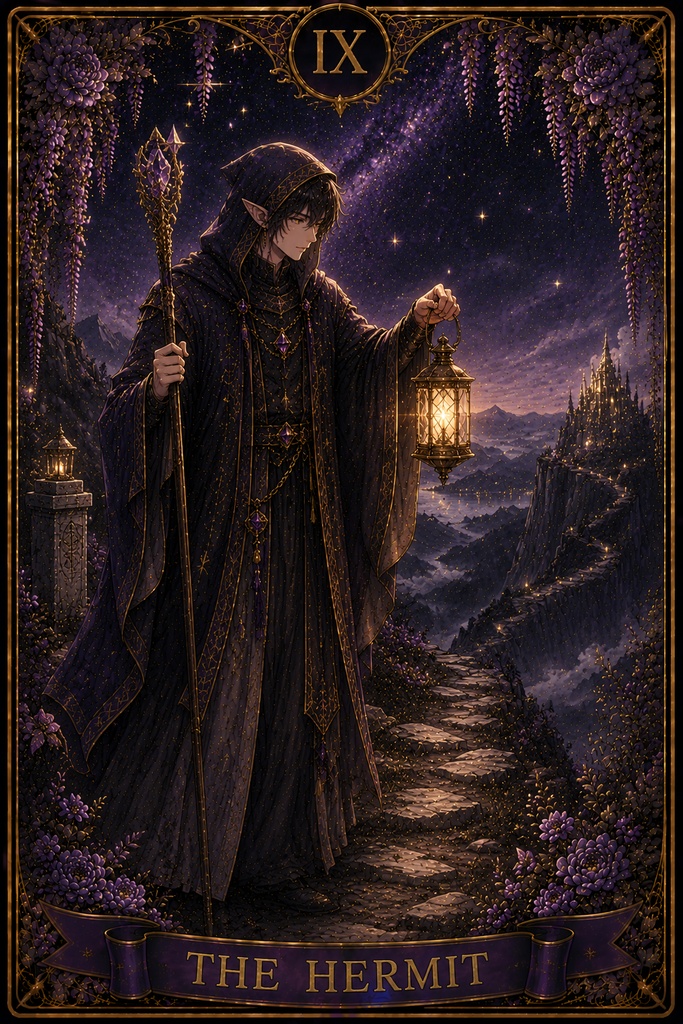 Elf Tarot Artbook|Fantasy Tarot Collection (23 Cards) 紫の幻想世界を旅する、Elfのタロットアート作品集。 全23枚に込めた物語をお楽しみください。
