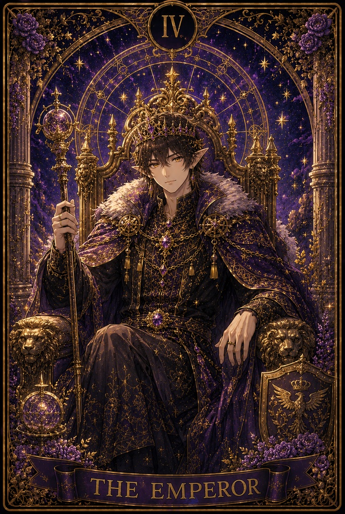 Elf Tarot Artbook|Fantasy Tarot Collection (23 Cards) 紫の幻想世界を旅する、Elfのタロットアート作品集。 全23枚に込めた物語をお楽しみください。