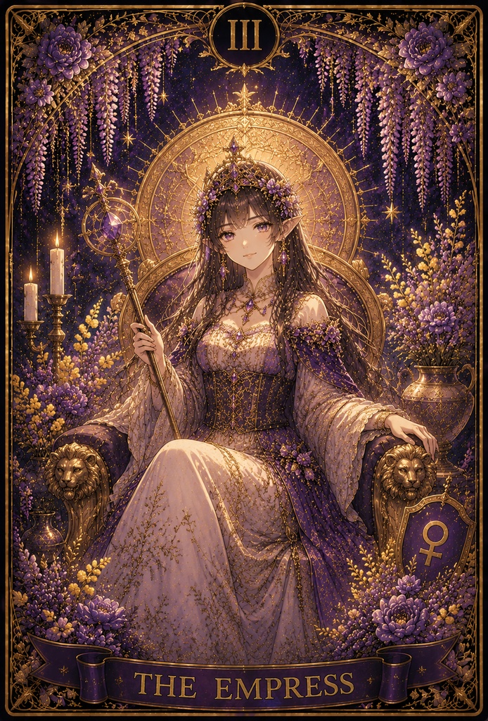 Elf Tarot Artbook|Fantasy Tarot Collection (23 Cards) 紫の幻想世界を旅する、Elfのタロットアート作品集。 全23枚に込めた物語をお楽しみください。