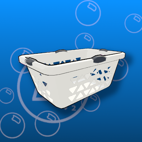 Free Stylized Laundry Basket Prefab
