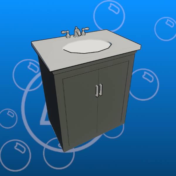 Free Stylized Bathroom Sink Prefab