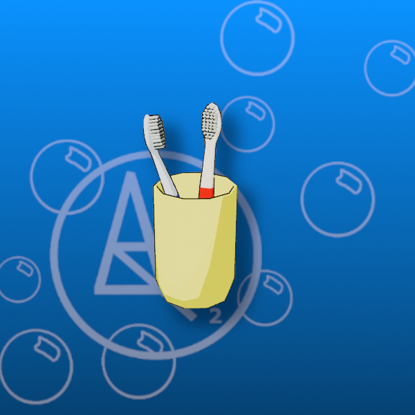 Free Stylized Toothbrush and Cup Prefab