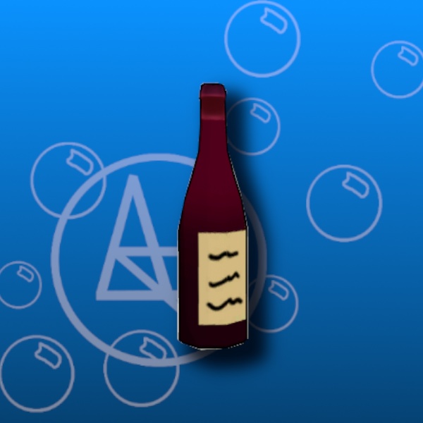 Free Stylized Wine Bottle Prefab