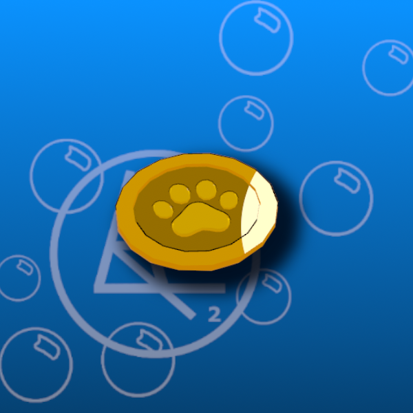 Free Stylized Paw Coin