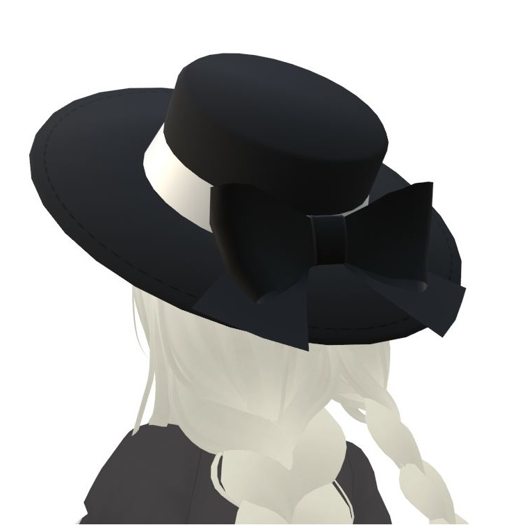 シンプルなリボン付きの帽子(FBX)(Prefab)