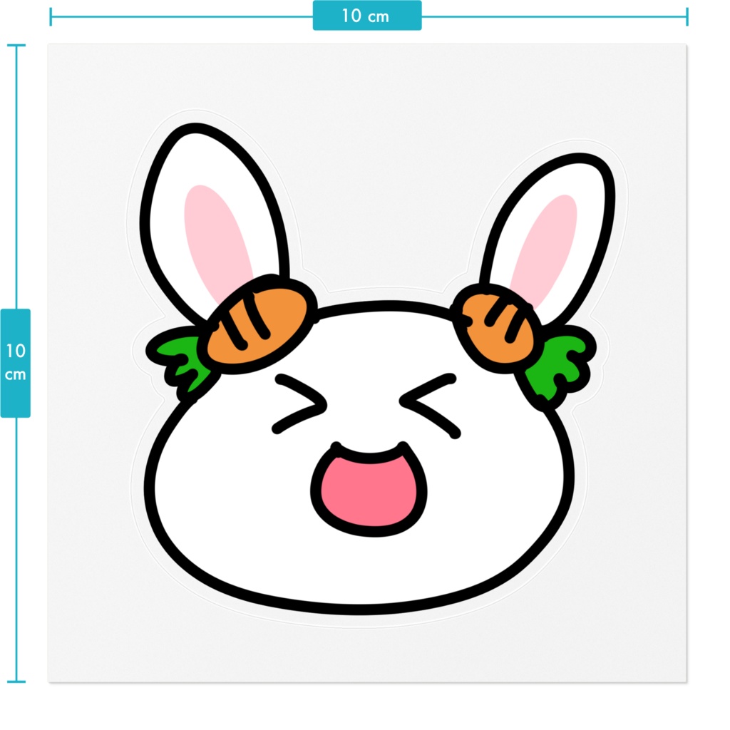 【非公式】野うさぎステッカー手描き風『ホロライブ』