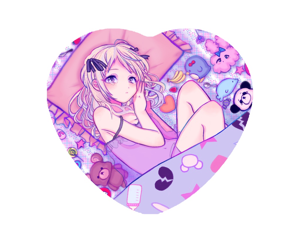 ハート缶バッジ1