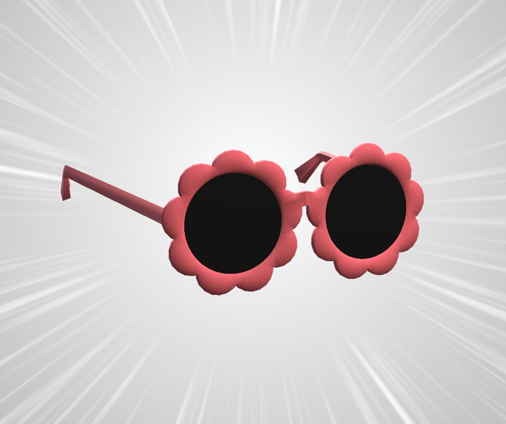 【無料】もこもこ（？）サングラス【3Dモデル】