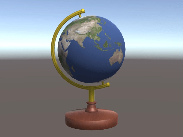 地球儀的な台座【3Dモデル】