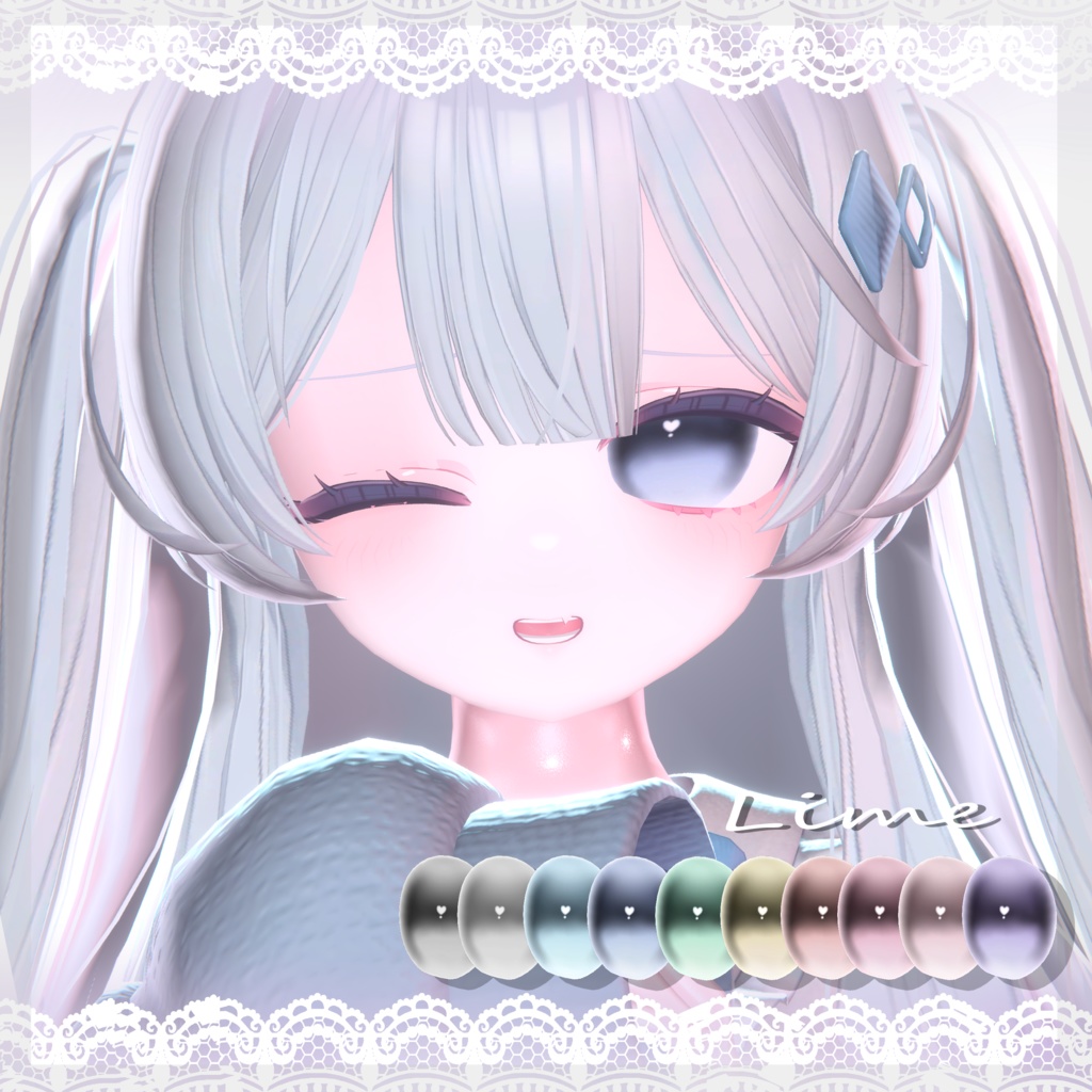 【12アバター対応】huwa♡eye texture♡