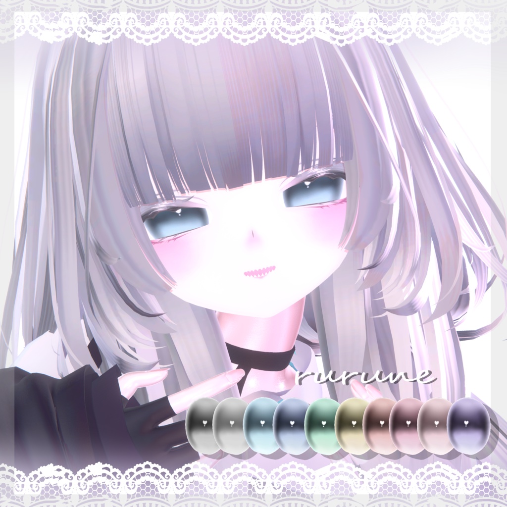 【12アバター対応】huwa♡eye texture♡