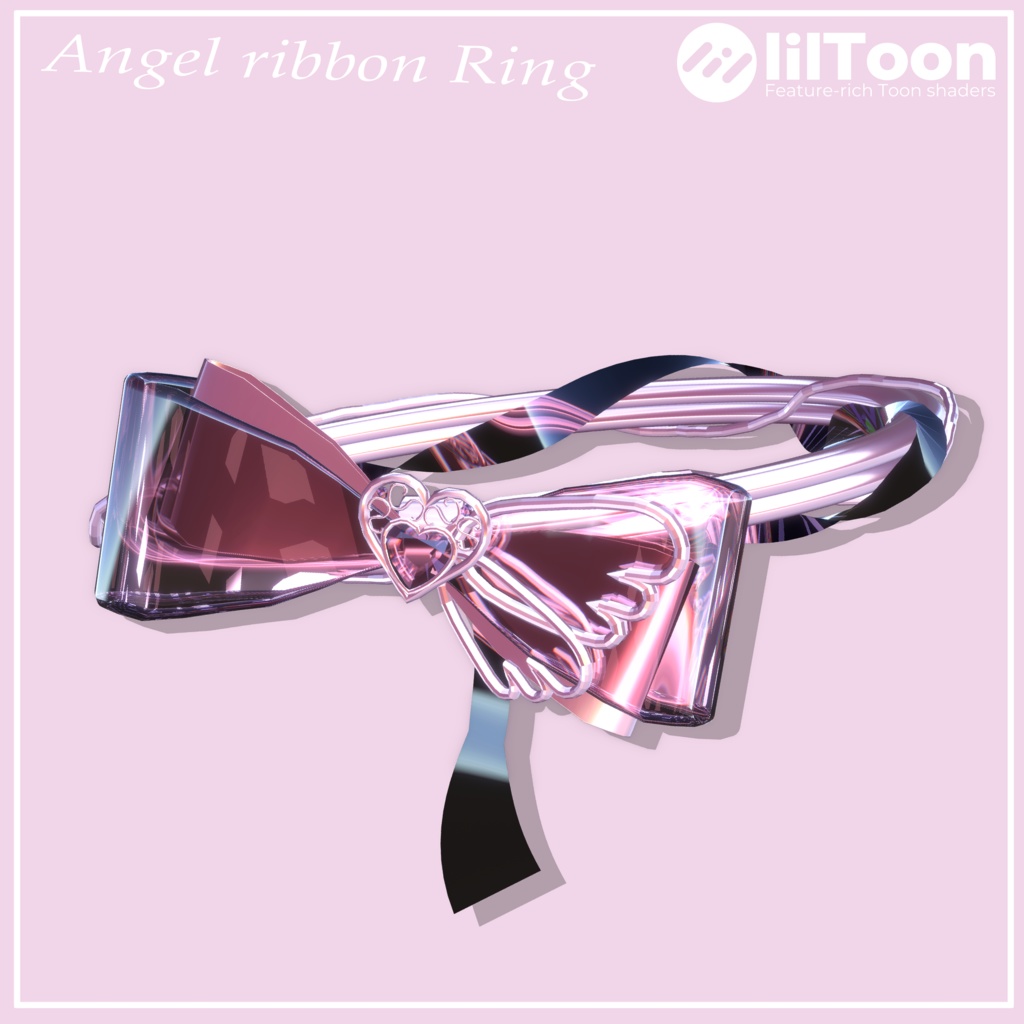 【VRChat向けアクセサリ】Angel ribbon ring