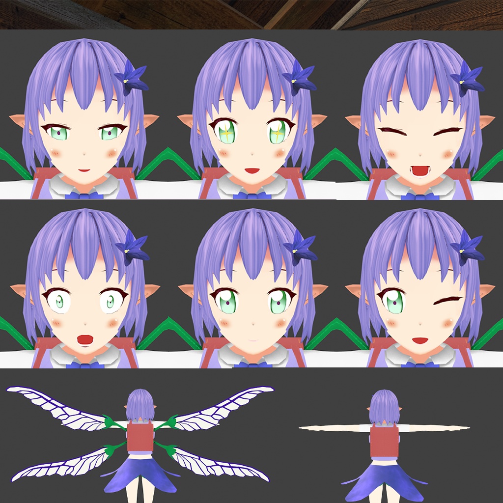 【OculusQuest対応あり】VRChat向け3Dモデル「チエリ」「キキョウ」