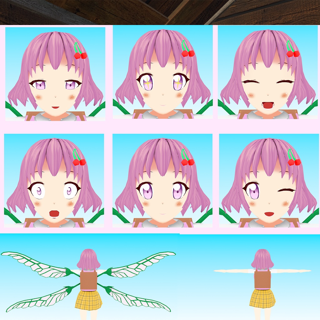 【OculusQuest対応あり】VRChat向け3Dモデル「チエリ」「キキョウ」