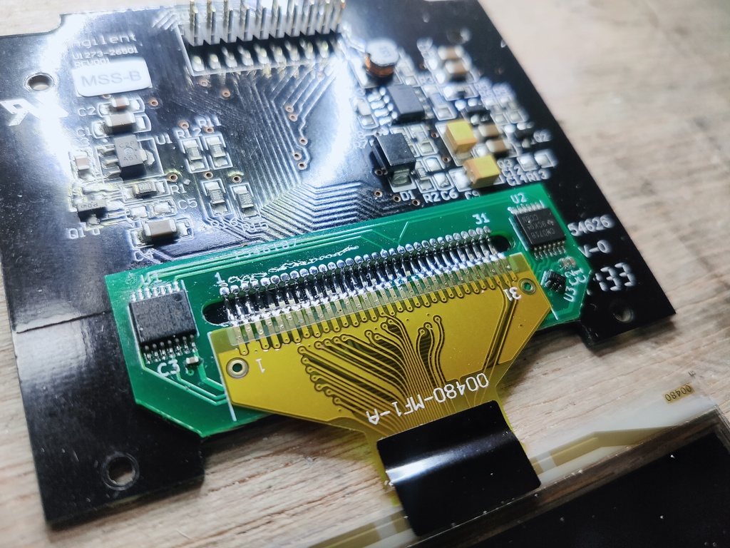Agilent U1273A Multimeter OLED Display Replacement用パッチ基板(2枚)