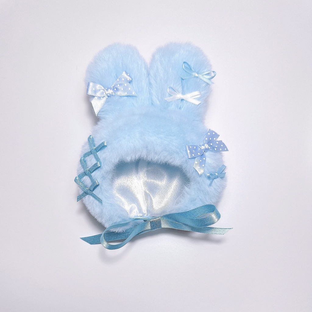 ♡ラメリボンふあふあうさぎの被り物♡