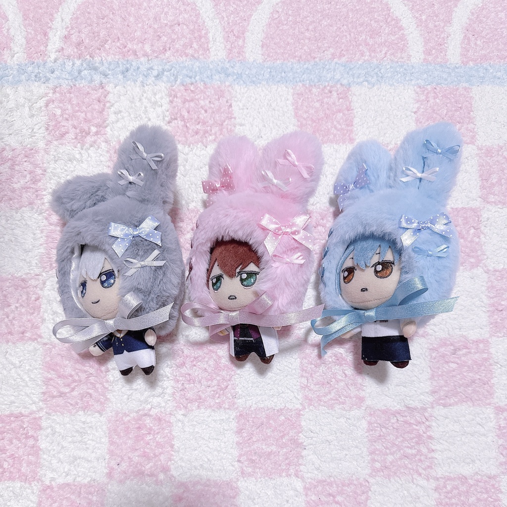 ♡ラメリボンふあふあうさぎの被り物♡