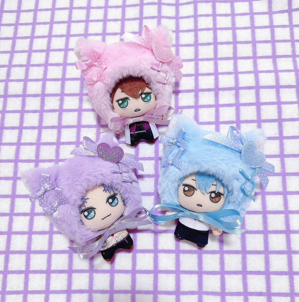 ラメリボンふわふわねこの被り物