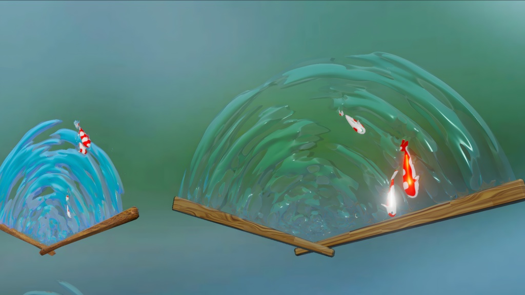 FREE!锦鲤水扇 Koi Water Fan Unity Shader