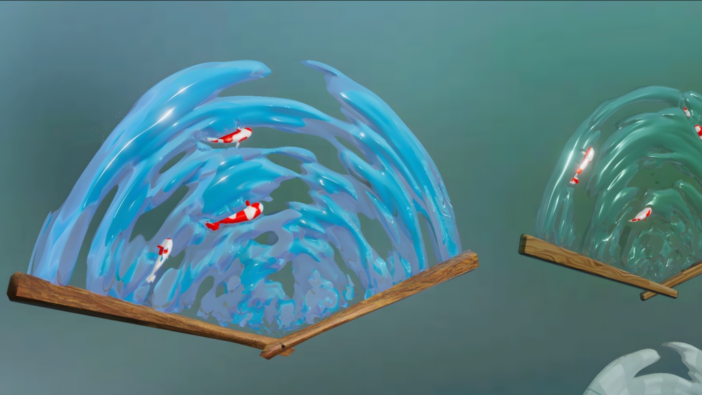 FREE!锦鲤水扇 Koi Water Fan Unity Shader