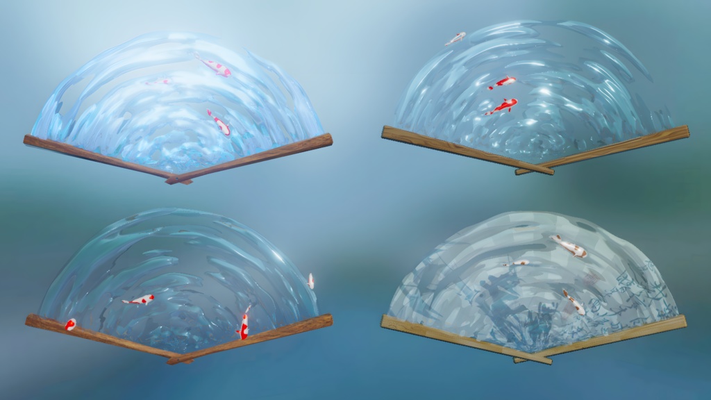 FREE!锦鲤水扇 Koi Water Fan Unity Shader