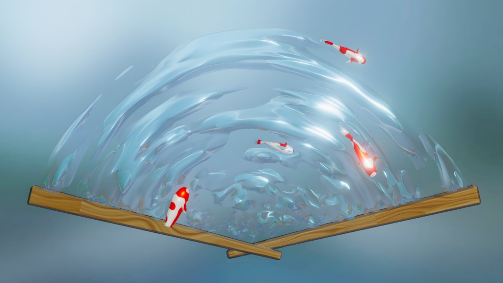 FREE!锦鲤水扇 Koi Water Fan Unity Shader
