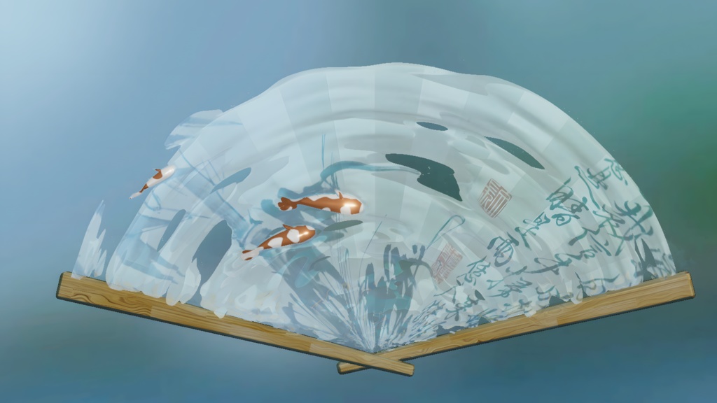 FREE!锦鲤水扇 Koi Water Fan Unity Shader