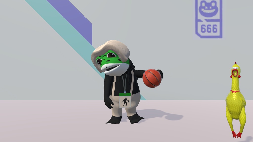 鸡你太美蛙 / 小黒子のカエル / iKun Costumed Frog