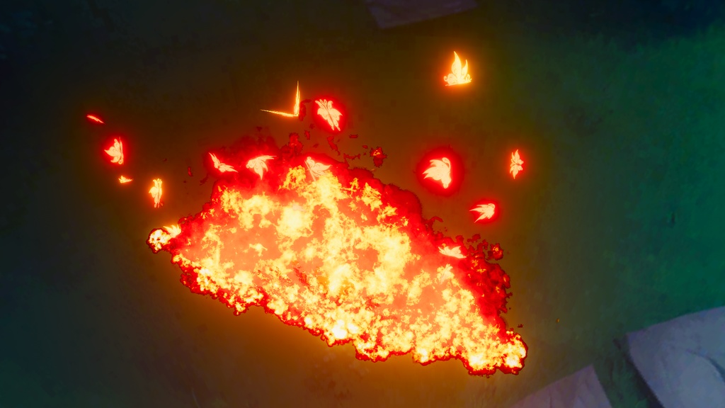 Fire Fan of Papilio Charontis 彼岸蝶の火扇 Unity Particle Systems