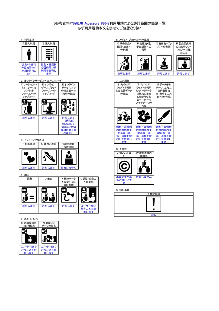 YUYULAB #2042 Accessory ネックレレス&イヤリングセット 【VRchat想定】