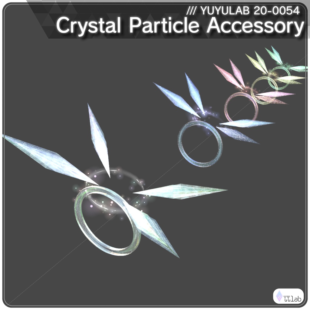 YUYULAB 20-0054 Accessory クリスタルパーティクルアクセサリー 【VRchat想定】