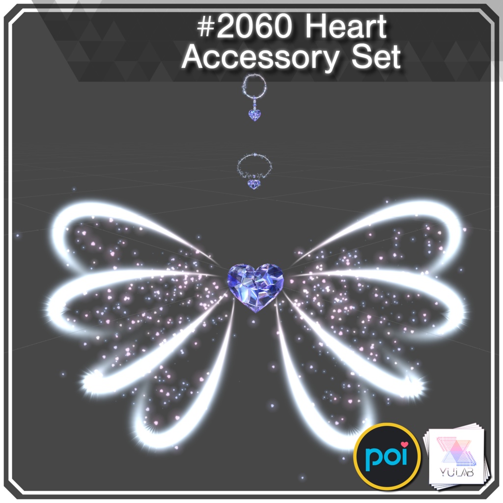 YUYULAB #2060 Accessory ハートアクセサリセット 【VRchat想定】