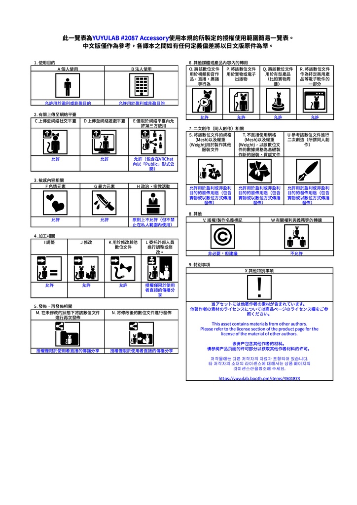 YUYULAB #2087 Accessory クリスタルウィング 【VRchat想定】