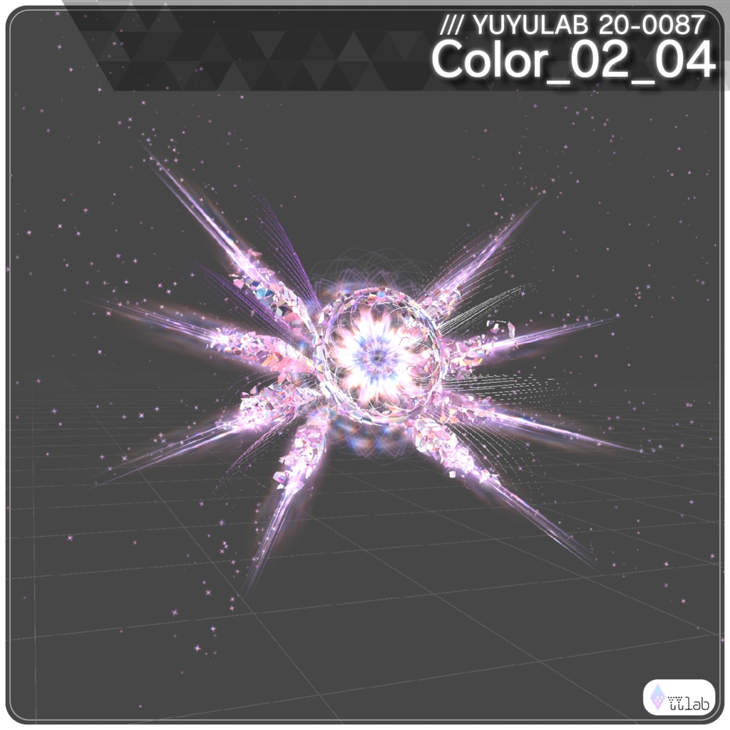 YUYULAB 20-0087 Accessory クリスタルパーティクルアクセサリー 【MA対応・VRChat想定】