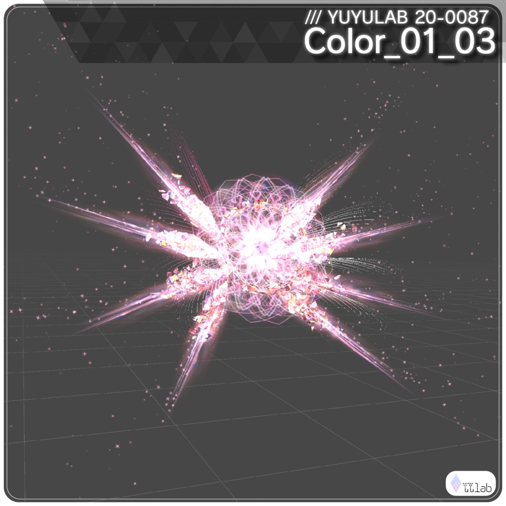 YUYULAB 20-0087 Accessory クリスタルパーティクルアクセサリー 【MA対応・VRChat想定】
