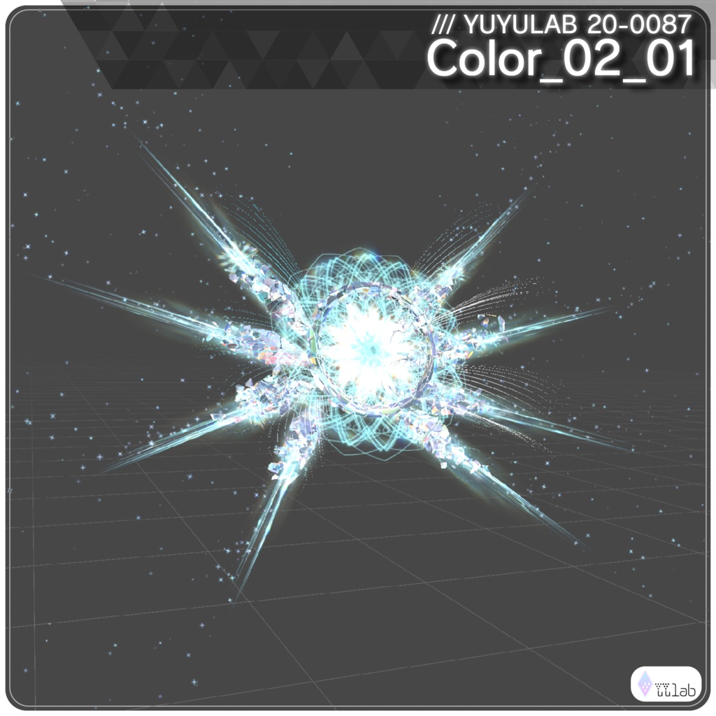 YUYULAB 20-0087 Accessory クリスタルパーティクルアクセサリー 【MA対応・VRChat想定】