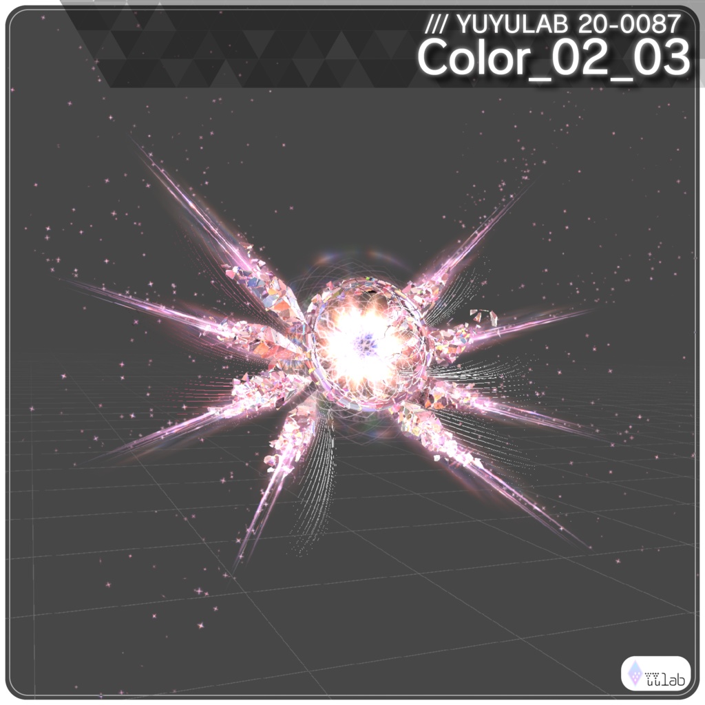 YUYULAB 20-0087 Accessory クリスタルパーティクルアクセサリー 【MA対応・VRChat想定】