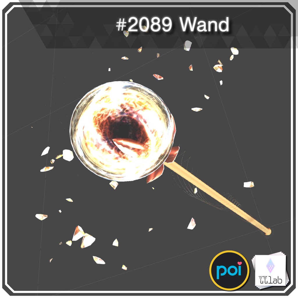 YUYULAB #2089 Accessory ウォンド 【VRchat想定】