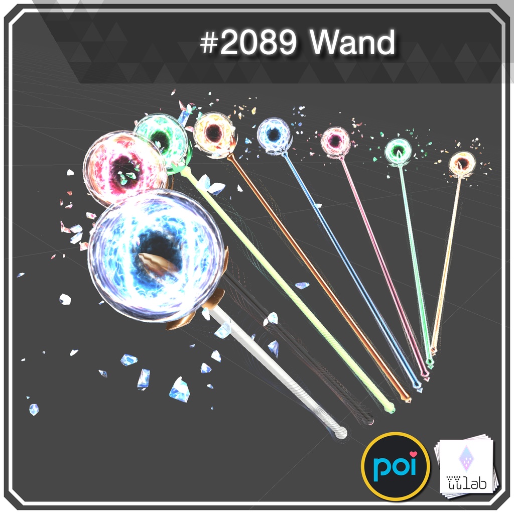 YUYULAB #2089 Accessory ウォンド 【VRchat想定】