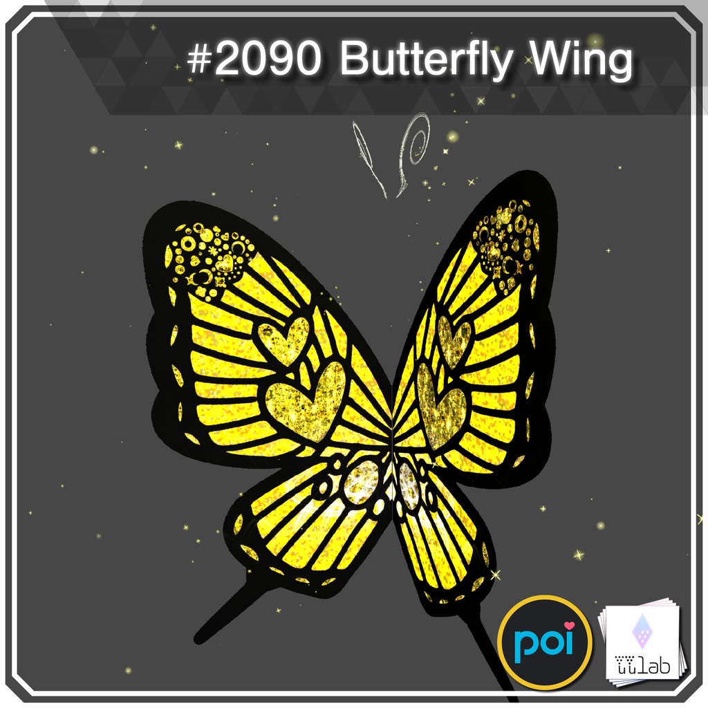 YUYULAB #2090 Accessory バタフライウィング 【VRchat想定】