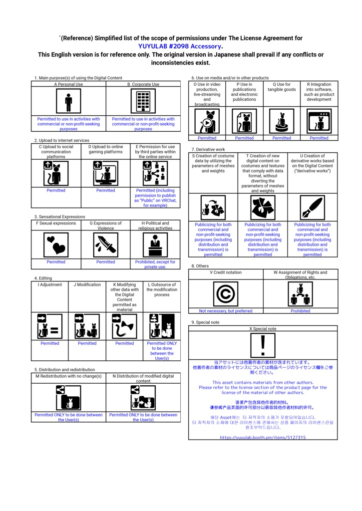 YUYULAB #2098 Accessory クリスタルイヤリング 【VRchat想定】
