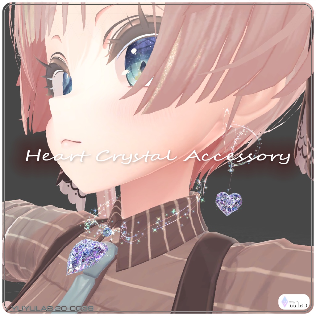 YUYULAB 20-2099 Accessory ハートクリスタルアクセサリー 【VRchat想定】