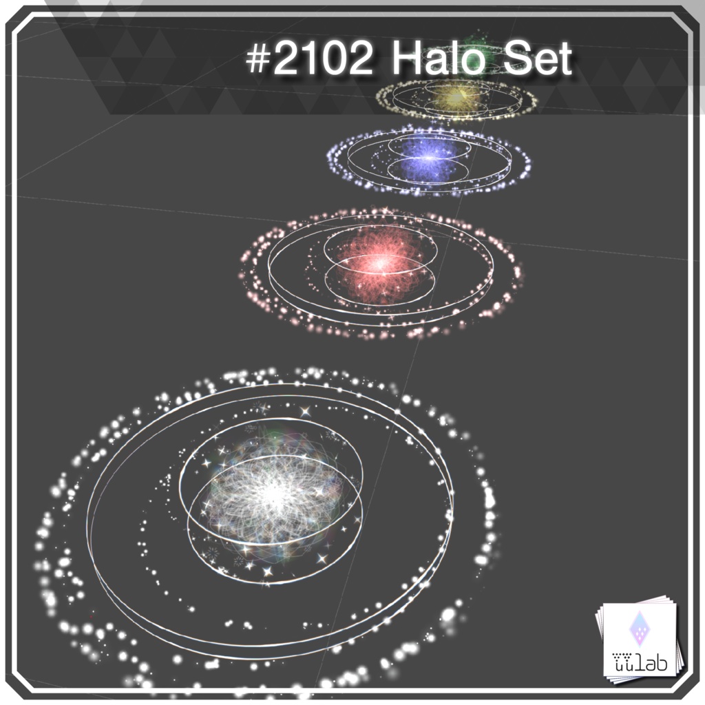 YUYULAB #2102 Accessory ヘイロウセット【VRchat想定】