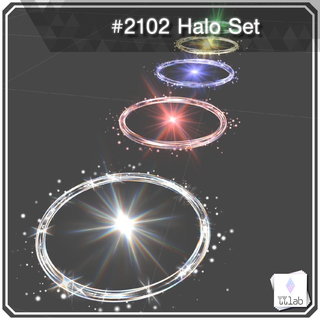 YUYULAB #2102 Accessory ヘイロウセット【VRchat想定】