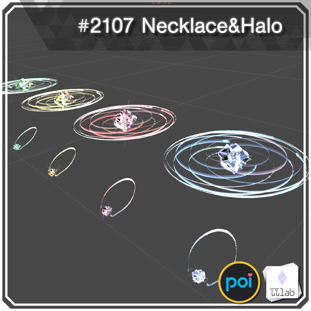 YUYULAB #2107 Accessory ネックレス&ヘイロウ【VRchat想定】