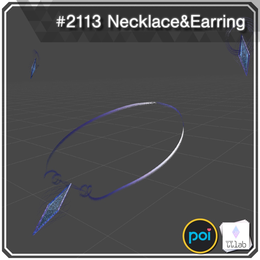 YUYULAB #2113 Accessory ネックレス&イヤリング【VRchat想定】