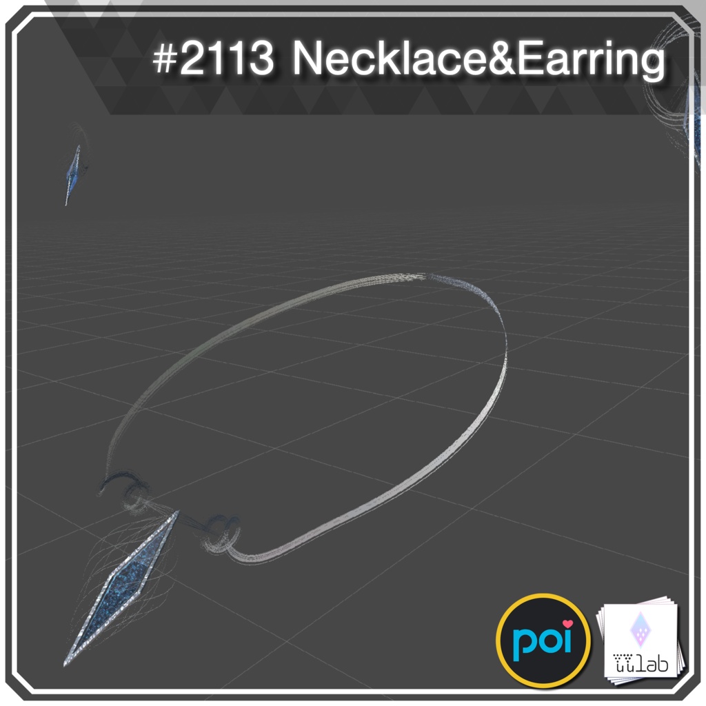 YUYULAB #2113 Accessory ネックレス&イヤリング【VRchat想定】