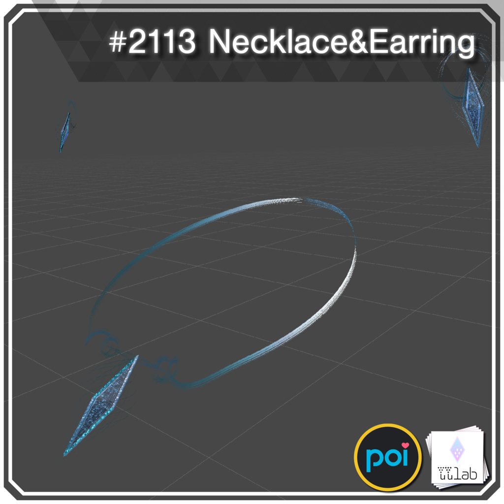YUYULAB #2113 Accessory ネックレス&イヤリング【VRchat想定】