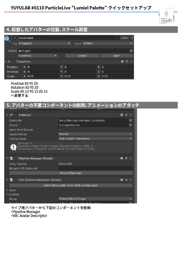 YUYULAB #0110 ParticleLive パーティクルライブ "Lumiel Palette" 【VRchat想定】
