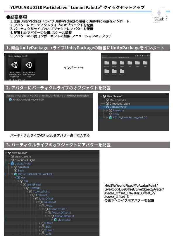 YUYULAB #0110 ParticleLive パーティクルライブ "Lumiel Palette" 【VRchat想定】